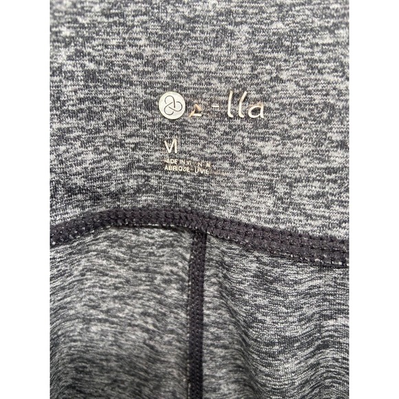 Zella Athletic Leggings Women's Sz M Gray Heather Stretch Pocket Stripe Stretch - Picture 11 of 12